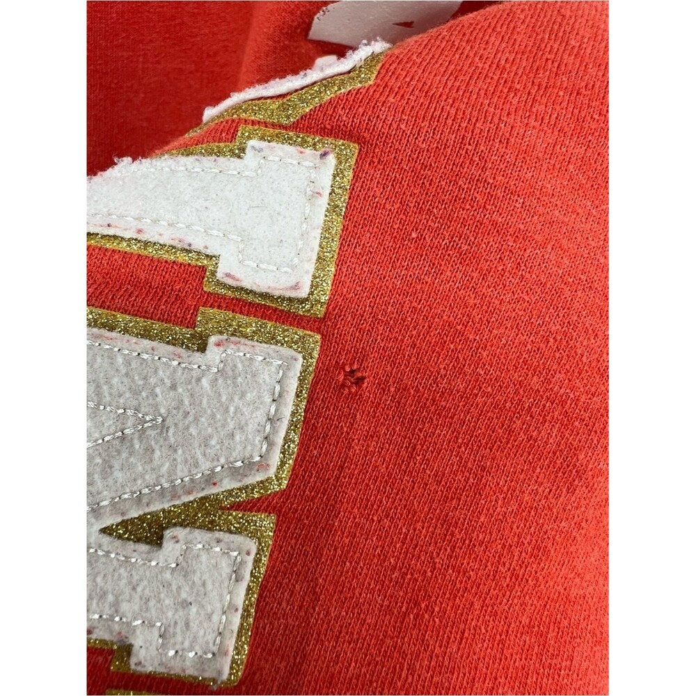 VS PINK Y2K Orange University of Pink Cropped Jogger Sweatpants Womens Medium - Picture 3 of 8